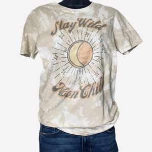 Stay Wild Moon Child Bleach Tee Size Small